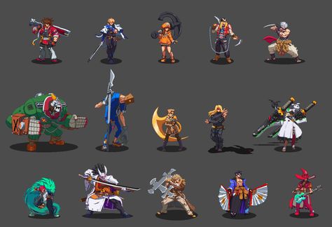 Guilty Gear Strive, Pixel Character, Pixel Characters, Polygon Art, Guilty Gear, Cartoon People, Character Concept, Pixel Art, Product Launch