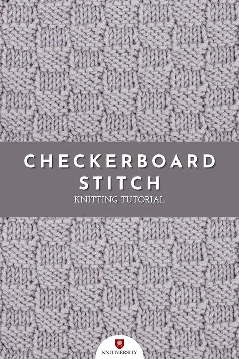 This video knitting tutorial will help you learn how to knit the checkerboard stitch. This stitch creates a checkerboard design. The checkerboard stitch would be great for scarves, hats, and blankets! Knit Checkerboard Pattern, Textured Knitting, Knitting Tutorials, Knit Stitches, Learn How To Knit, Knitted Wit, How To Knit, Pattern Tutorial, Checkerboard Pattern