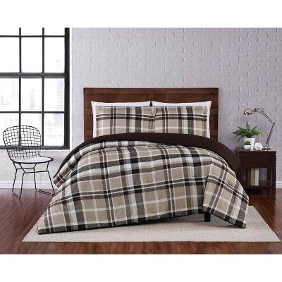 Full/queen 3pc Paulette Plaid Comforter Set Taupe - Truly Soft : Target Plaid Comforter, Plaid Bedding, Twin Xl Duvet Covers, King Quilt Sets, Twin Xl Comforter, Plaid Quilt, King Comforter Sets, Queen Comforter Sets, King Quilt