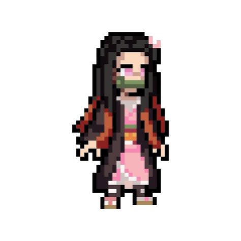 Demon Slayer Nezuko, Demon Slayer, Pixel Art, Art