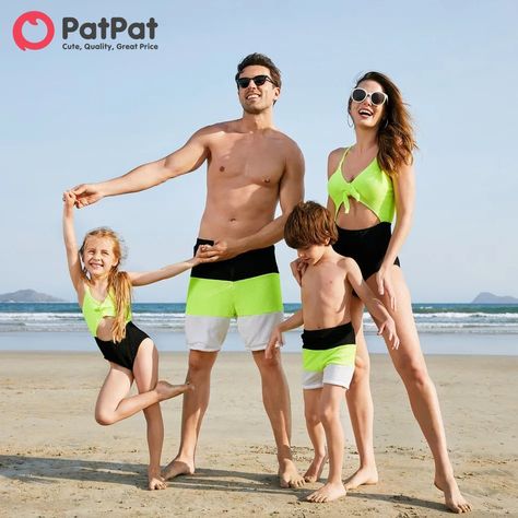 Resort Wear Fashion, Kids Social Media, Colorblock Swimsuit, Swimsuits Outfits, Perfect Swimsuit, Family Matching Outfits, Swimwear Trends, Mommy And Me Outfits, Swimsuit Set