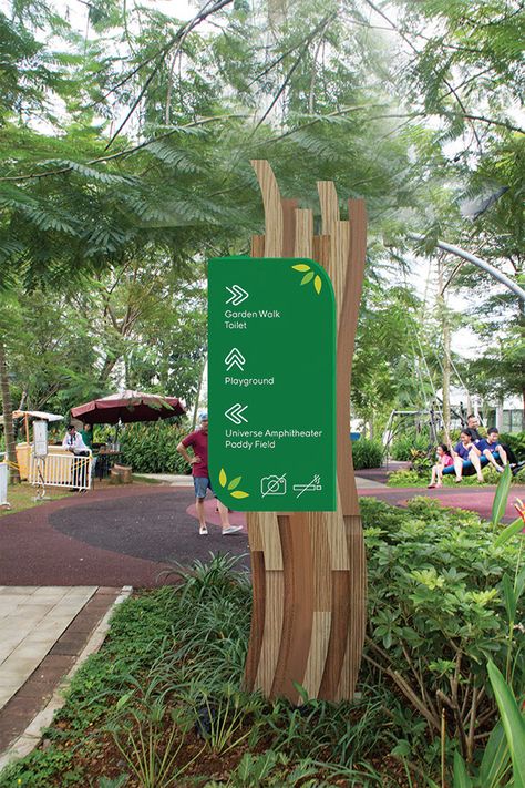 Scientia Square Park Signage on Behance National Park Signage, Wayfinding Signage Design Outdoor, Park Signage Design, Outdoor Signage Design, Park Design Ideas, Signage Design Outdoor, Landscape Signage, Signage Design Ideas, Parking Signage