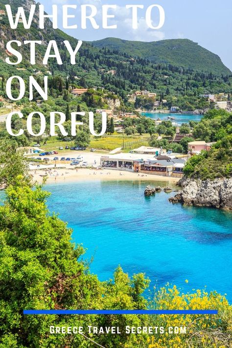 your complete accommodation guide for Corfu - which villages, towns and hotels to stay in on Corfu island in Greece #corfu#corfutown#paleokastritsa#govia#kavos#dassia#corfuhotels#ionianislands#greekislands Corfu Hotels, Greek Islands Vacation, Corfu Town, Corfu Island, Road Trip Places, Santorini Travel, Greece Hotels, Greece Travel Guide, Corfu Greece