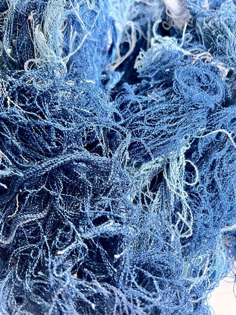 Fibers Threads Reclaimed Salvaged Denim Blue Jean Fibers for Repurposing Denim Textile Art, Denim Inspiration Board, Denim Moodboard, Denim Collage, Collection Moodboard, Salvage Denim, Clothing Embellishments, Denim Aesthetic, Denim Party