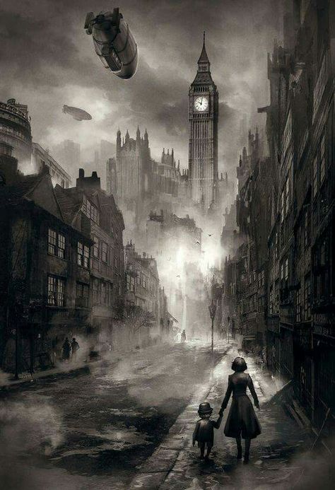 my clock was always there. always Steam Punk City, Steampunk London, Steam Punk Aesthetic, Steam Punk Art, Alternative World, Dark Hour, Steampunk Kunst, Altered Reality, London Blitz