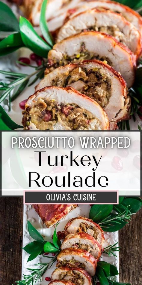 Port Reduction Sauce, Italian Thanksgiving Recipes, Dinner Party Main Dish, Party Main Dish, Italian Thanksgiving, Dinner Party Mains, Turkey Roulade, Christmas Turkey Recipes, Small Thanksgiving