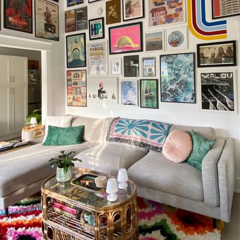 Browse Photos | Apartment Therapy Lake Bungalow, Retro Maximalist, Maximalist Gallery Wall, 2023 Decor, Loft Ceiling, Zen Place, Removable Vinyl Wall Decals, California Bungalow, Statement Chairs