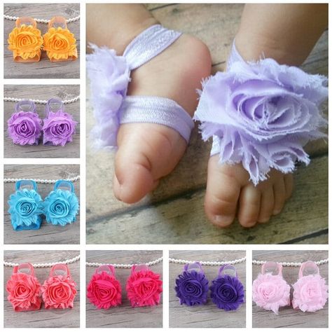 You are purchasing 18 Baby Barefoot Sandals, These are so adorable, Sizing is based on average sizes, it has two sizes to choose, 1.5inches and 2inches in diameter, please check the size of the baby foot befor you purcahse the item. Size: the elastic band is about 1.5inch or 2inch in diameter, the size of shabby flowers is about 2.5inch Price: USD35 for 18pcs Color: 18 colors to choose, leave the colors you want in the note when you place the order, like as white-1, gray-1 etc. Otherwise we will Crochet Patterns Baby Girl, Project Photography, Barefoot Sandals Baby, Infant Shoes, Crochet Baby Shoes Pattern, Newborn Shoes, Baby Shoes Pattern, Witch Shop, Kids Sewing