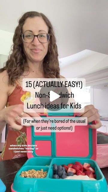 Amy Palanjian on Instagram: "YTF BTS Day 7: Actually EASY non-sandwich lunches for kids. Yummy options to send to daycare, preschool, or elementary school—for when sandwiches are "boring" or just as other easy ideas. SAVE and share this one!
⠀⠀⠀⠀⠀⠀⠀⠀⠀
And comment LINKS for more details on these lunches plus my top kids lunch gear shown in this video.
⠀⠀⠀⠀⠀⠀⠀⠀⠀
https://www.yummytoddlerfood.com/category/advice/school-lunch/
⠀⠀⠀⠀⠀⠀⠀⠀⠀
#kidslunch #backtoschool #toddlerlunch #easylunch" Easy Fun Lunch Ideas, Picky Kindergarten Lunch Ideas, Lunch To Bring To School, Simple School Lunches For Kids, Kids Healthy School Lunch Ideas, Kids Lunch Recipes For School, High Protein Lunch Box Ideas For Kids, Lunch Ideas For Toddlers Preschool, Kids Lunch Prep For The Week