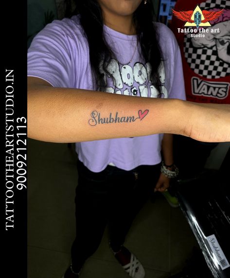 Shubham Font Tattoo 💥 #tattootheartstudio #tattootheaartstudiobhopal #bhopaltattoo #tattooartist #trendingtattoos #fonttattoo Font Tattoo, New Tattoo, Name Tattoo, New Tattoos, Tattoo Ideas, Tattoos, Quick Saves