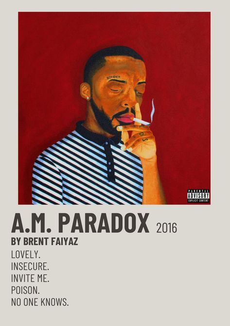 Minimalist Polaroid Poster, Brent Faiyaz, Minimalist Music, Music Poster Ideas, Vintage Music Posters, Film Posters Minimalist, Music Album Art, Rap Albums, Music Collage