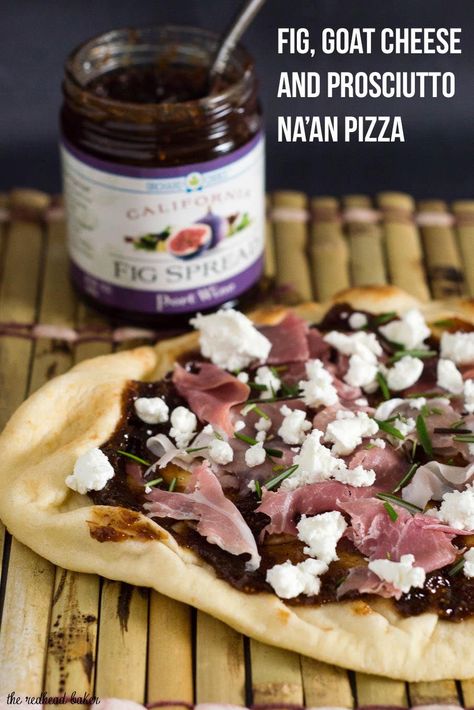 Fig Jam Pizza, Flatbread Ideas, Goat Cheese And Prosciutto, Fig Goat Cheese, Pizzas Recipe, Indian Flatbread, Goat Cheese Appetizer, Prosciutto Pizza, Goat Cheese Pizza