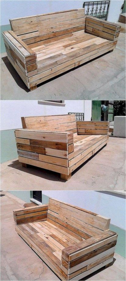 Furniture pallet projects you can diy for your home 37 Wood Pallet Couch, Repurposed Pallet Wood, Diy Daybed, Pallet Patio Furniture, Pallet Projects Furniture, Pallet Couch, Wooden Pallet Furniture, Pallet Sofa, Pallet Decor