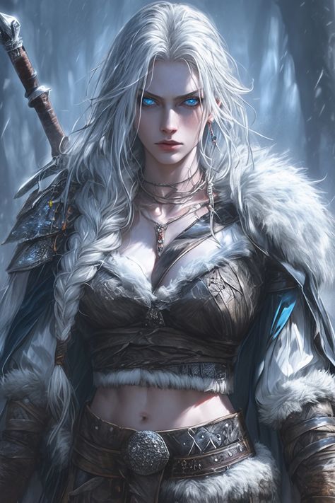 Weiblicher Elf, Barbarian Woman, Viking Character, Elf Warrior, Female Elf, Elf Art, Female Armor, Viking Woman, Knight Art