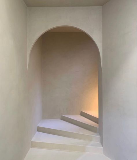 Concrete Effect Paint, Polished Plaster, Stairway Design, Pinterest Room Decor, Scandi Design, Interior Stairs, Minimalism Interior, House Stairs, Plaster Walls