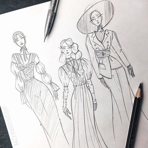 Oxana Goralczyk, Fashion Figure Drawing, Fashion Drawing Sketches, Fashion Design Sketch, Fashion Drawing Tutorial, Fashion Design Sketchbook, Dress Design Sketches, Fashion Illustration Dresses, Fashion Illustration Sketches