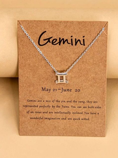 Gemini Constellation Charm Necklace | SHEIN USA Leo Pendant Necklace, Gemini Necklace, Capricorn Constellation, Gemini Constellation, Purse Design, Eyes Beautiful, Styles Dress, Pink Glam, Zodiac Sign Necklace