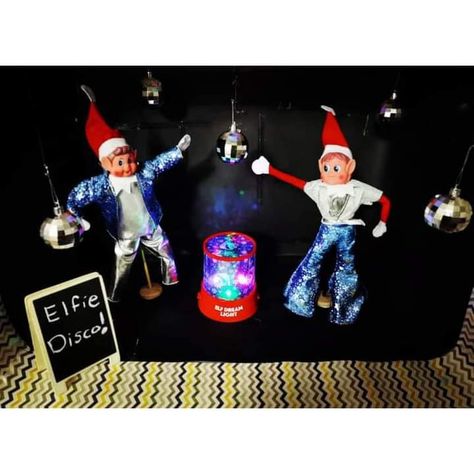 Disco Elf On The Shelf, Christmas Disco, Elf On Shelf, Elf Ideas, 70s Disco, On The Shelf, Elf On The Shelf, Elf, Christmas