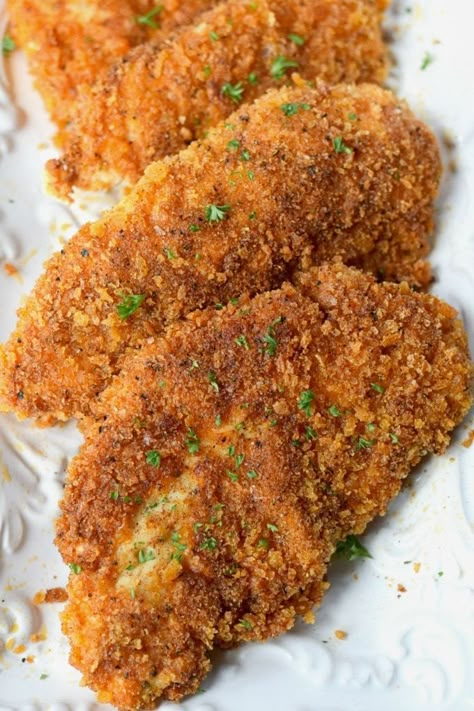 Crispy Breaded Chicken Cutlets-Butter Your Biscuit Breaded Chicken Breast Recipes, Recipes Without Eggs, Crispy Chicken Cutlets, Freezing Cooked Chicken, Baked Chicken Cutlets, Breaded Chicken Recipes, Chicken Cutlet Recipes, Breaded Chicken Cutlets, Vegan Burrito