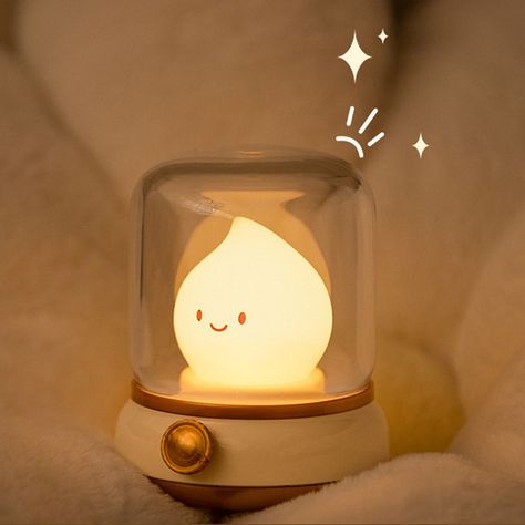 Small flame retro oil lamp USB rechargeable stepless dimming timer night light soft light eye protection bedside lamp for sleepingProduct Details -Product Name: Retro Oil Lamp Emotional Lamp -Product color: cream yellow, retro green -Product specifications: 100*108*124mm -Product material: ABS, acrylic, silicone -Light color temperature: 1800K, 3000K warm light -Battery capacity: 800mAh/3.7V -Light power: 1.6W (0.2W*8LED) -Charging time: 2.5 hours, Type-c charging cable -Battery life: 6 hours on Cute Night Lamp, Room Decor Yellow, Cute Lamps, Room Gadgets, Retro Lamps, Silicone Light, Cute Products, Green Product, Retro Lamp