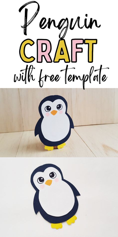 Construction Paper Penguin, Penguins Bulletin Board, Penguin Craft Toddler, Penguin Theme Toddlers, How To Make Penguins, Penguins Craft Preschool, Pinguin Crafting For Kids, How To Make A Penguin, Christmas Penguins Decorations Diy