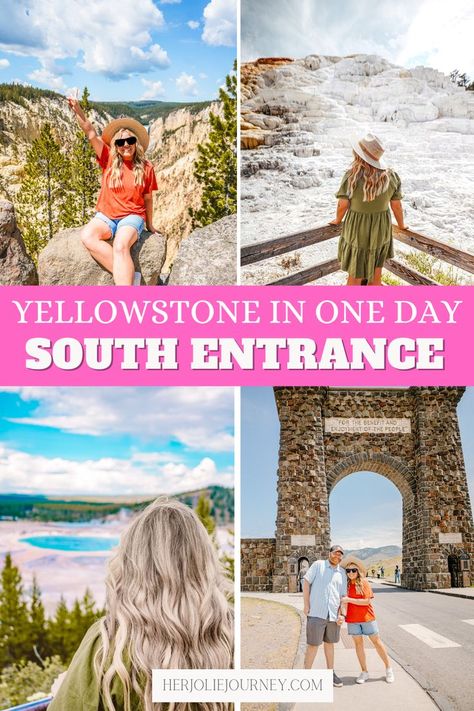 yellowstone in one day, south entrance Wyoming Travel Road Trips, Jackson Hole Vacation, Yellowstone National Park Vacation, Wyoming Vacation, Yellowstone Trip, Wyoming Travel, Yellowstone Park, Vacation Itinerary, National Park Vacation