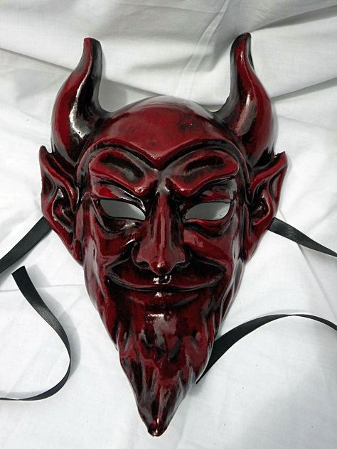 Diy Halloween Masks, Devil Mask, Pagan Art, Horror Decor, Dark Images, Mask Masquerade, Lace Mask, Venetian Masks, Venetian Mask