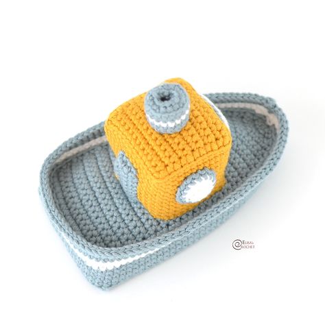 Crochet Submarine Free Pattern, Crochet Boat, Cute Amigurumi, Crochet Cactus, Fun Crochet, Crochet Coat, Fun Crochet Projects, Crochet Toys Patterns, Half Double Crochet