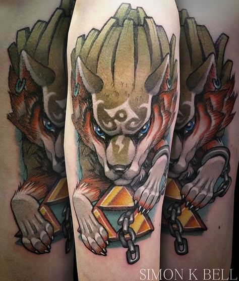 Wolf Link piece from today. Thanks @loopylulu225 ! 《Simonkbell@gmail.com》 ~ @videogametatts #link #wolf #twilightprincess #linktattoo #zeldatattoo #zelda #legendofzelda #triforce #hyrule #triforcetattoo #midna #wolftattoo #videogametattoo #videogameart #videogame #nintendo #gaming #gamingtattoo #gamer #gamertattoo #gamingart #art #artist #tattooartist #tattooart #tattoo #colourtattoo Twilight Princess Tattoo, Link Tattoo, Wolf Sleeve, Tattoo Cool, Tattoo Script Fonts, Tattoo Catalog, Gamer Tattoos, Zelda Tattoo, Princess Tattoo