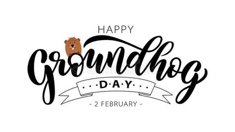 February Illustration, Cute Groundhog, Happy Groundhog Day, Holiday Cartoon, Happy February, Celebrate Good Times, Holiday Clipart, Weird Holidays, Print Greeting Cards