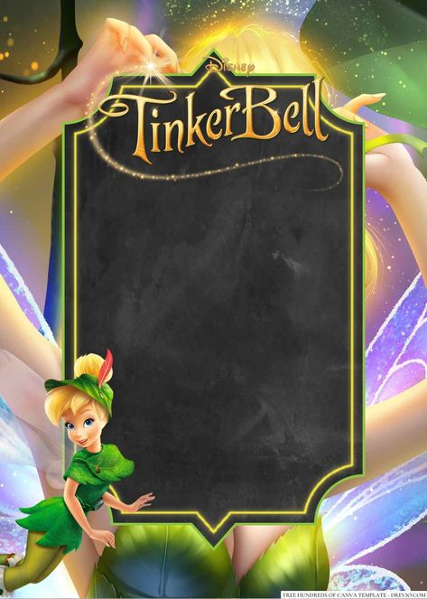 Awesome 20+ Tinker Bell Canva Birthday invitation Templates It's time to sprinkle some fairy dust and celebrate your little one's special day with Tinker Bell birthday invitations! These invitations feature the iconic Disney character in a variety of fun and p... Tinker Bell Birthday, Tinkerbell Invitations, Dragon Birthday Invitations, Tinkerbell Party Theme, Minion Birthday Invitations, Bell Paper, Fairy Cupcakes, Bday Decor, Tinkerbell Party