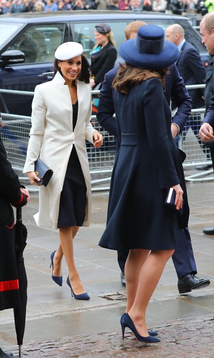 Kate Middleton and Meghan Markle Meghan Markle Hat Style, Goth Disney Princesses, Wedding In May, Estilo Meghan Markle, Commonwealth Day, Princ Harry, Duchess Meghan, Princess Meghan, Prince Harry And Megan