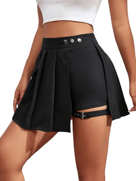 Skorts Skirts Outfit, Skirt Shorts Outfit, Wardrobe Overhaul, Skort Outfit, Short Pollera, Fits For Summer, Skirt Shorts, Shorts Fashion, A Line Mini Skirt