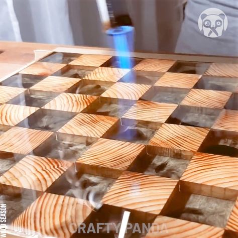 Diy Wooden Chess Board, Floating Chess Board, Chess Boards Wooden, Diy Wood Chess Board, Wood And Resin Chess Board, Epoxy Resin Chess Board, Wood Epoxy Projects, Epoxy Chess Board, Diy Chess Board