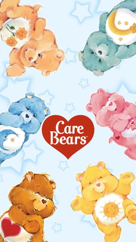 Care Bear Wallpapers, Care Bear Christmas Wallpaper, Vintage Care Bears Aesthetic Wallpaper, Wish Bear Care Bear, Care Bears Aesthetic, Care Bears Wallpaper, Care Bears Vintage, Soft Kitty Warm Kitty, Care Bears Plush