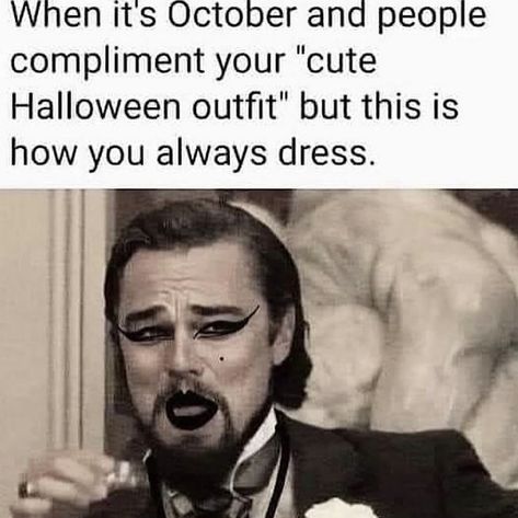 Goth Humor, Goth Culture, Blessed Samhain, Cute Halloween Outfits, Goth Memes, Dark And Mysterious, Goth Subculture, Funny Horror, Goth Aesthetic