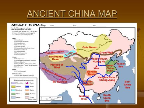 3 ANCIENT CHINA MAP Ancient China Map, Habitat Activities, Mandate Of Heaven, Expense Sheet, China Crafts, China Map, Yellow River, The Han Dynasty, Geography Map