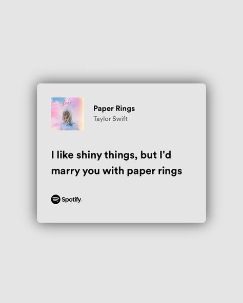 Paper Rings Taylor Swift, Paper Rings, Paper Ring, Marry You, Taylor Swift, Swift, Cards Against Humanity, Quick Saves