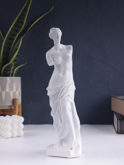 The Greek home statue is made of resin, with excellent workmanship and realistic details.  As a retro classic statue of Venus, it can add a touch of Renaissance aesthetic art to our modern home decoration Great Gift: If your friends or family love aesthetics and art, or are very interested in ancient Greek mythology, then you can give them this unique sculpture as a gift, which will definitely be loved by them   In addition to being a gift, you can also buy this ancient Greek sculpture as your own home decoration.  Place it in any conspicuous location such as the living room, bookshelf, table, porch, etc.  It will bring a touch to your home environment The artistic atmosphere is amazed by other visitors After-Sales Service: If the received goods are damaged or defective, please contact cus Greek Mythology Home Decor, Greek Room Decor, Greek Mythology Sculpture, Greek Mythology Decor, Mythology Sculpture, Dark Academia Room Ideas, Classic Statue, Venus Statue, Greek Home