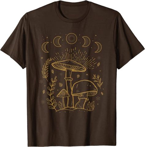 Dark Academia Cottagecore, Mushroom T Shirt, Desain Tote Bag, Goblincore Aesthetic, Cottagecore Mushroom, Aesthetic Dark Academia, Aesthetic T Shirts, Novelty Clothing, Aesthetic Shirts