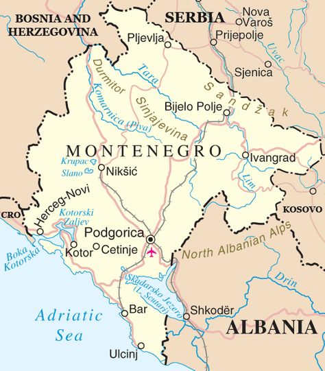 Map of Montenegro Montenegro Map, Ingredients List, Scenic Routes, Map Poster, Albania, Serbia, Travel Art, Life Insurance, About Life