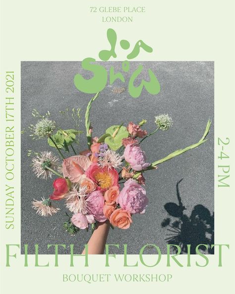 Rosy on Instagram: “FILTH x DOA BOUQUET WORKSHOP IS LIVE ON THE WEBSITE In collaboration with the Doa Show pop-up, join Rosy from Filth and learn how to make…” Bouquet Workshop, Flower Website, Florist Website, Wedding 2024, Phase 2, Sunday Afternoon, Website Link, Flower Market, Flowers Bouquet