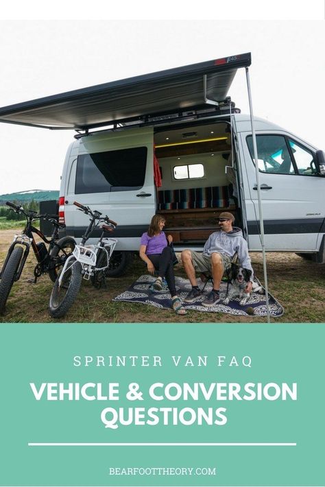 Get the answers to my most common Sprinter Van FAQS. Is the 4x4 necessary, what I'd change about my conversion layout, how much it costs & more Van Life Aesthetic, Campervans For Sale, Van Life Blog, Sprinter Van Conversion, Sprinter Camper, Van Life Diy, Starting Line, Campervan Conversions, Van Camping