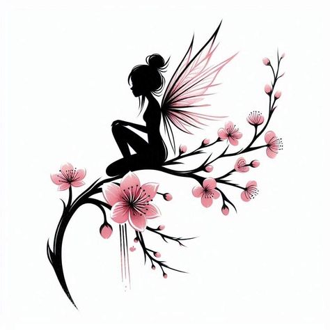 Wish Flower Tattoo, Fairy Tattoos For Women, Fairy Drawings Easy, Gothic Fairy Tattoo, Tinkerbell Aesthetic, Dancer Tattoo, Mirror Tattoos, Stained Glass Tattoo, Cool Wrist Tattoos