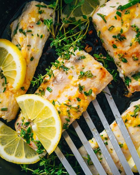 This simple mahi mahi recipe stars lemon, garlic and herbs: the perfect way to accessorize this tasty fish! #mahimahi #fish #fishrecipe #dinner #dinnerrecipe #mahimahirecipe Lemon Mahi Mahi Recipes, Magi Mahi Recipes, Mahi Mahi Recipes Baked, Mahi Recipes, Baked Mahi Mahi, Mahi Mahi Recipe, Mahi Mahi Recipes, A Couple Cooks, Couple Cooking