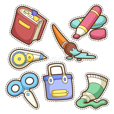 Penanda Buku, School Tool, School Sets, Preschool Printables, School Stickers, Scrapbook Stickers, School Items, Digital Sticker, Printable Stickers