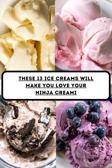 Say goodbye to boring desserts! These 13 ice creams will turn your Ninja Creami into your new favorite kitchen toy – trust me, you won’t get enough! Non Dairy Ninja Creami Ice Cream, Ninja Creami Eggnog Ice Cream, Ninja Creami Ice Cream Recipes Core Power, Ninja Creami Almond Milk Ice Cream, Ninja Creami Recipes For Kids, Creami Ice Cream, Ninja Creami Recipes Gelato, Ninja Creami Yogurt Recipes, Ninja Creami Pistachio Ice Cream