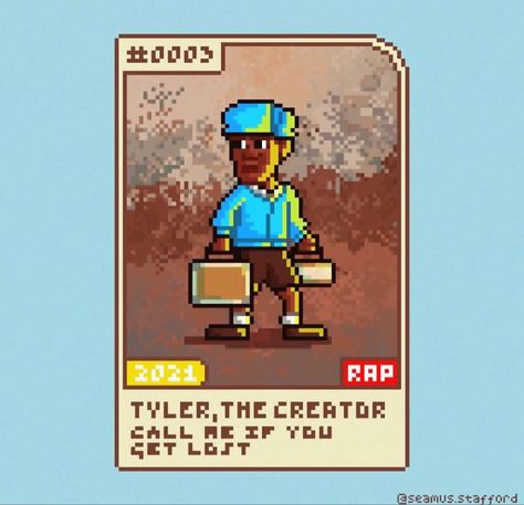 Rapper Pixel Art, Tyler The Creator Pixel Art, Pixel Art Album Cover, Swag Poster, French Wall Art, Hip Hop Artwork, Banana Art, Music Poster Design, Album Art Design