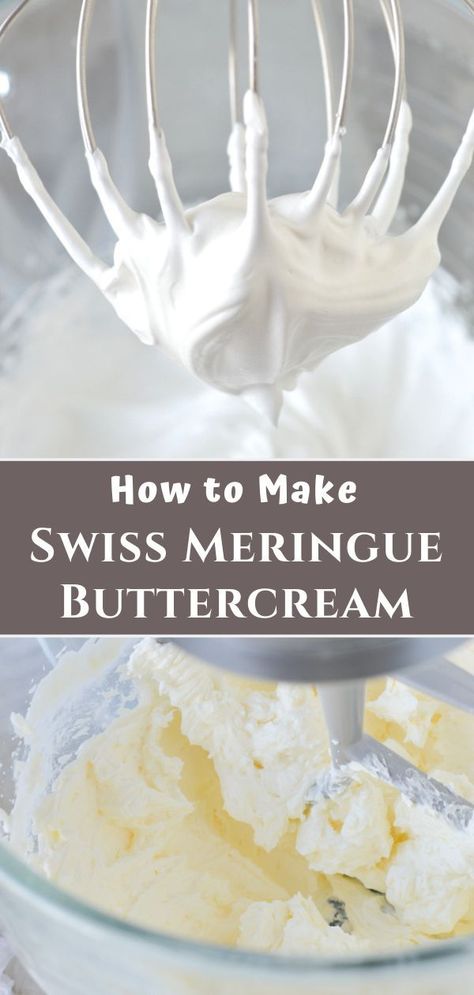 Egg White Frosting, White Frosting Recipes, Swiss Meringue Buttercream Recipe, Best Frosting Recipe, Meringue Icing, White Buttercream Frosting, Frosting Buttercream, Egg White Recipes, Meringue Frosting