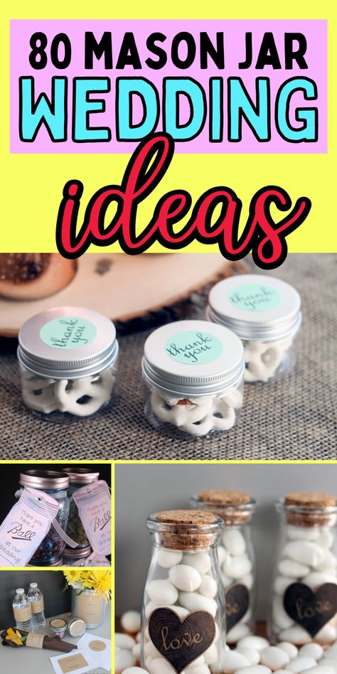 Mini Mason Jars Wedding Favors, Mason Jar Party Favors Wedding, Wedding Mason Jars Favors, Party Favors In A Jar, Mason Jars Wedding Favors, Diy Rustic Wedding Favors For Guests, Mason Jar Bridal Shower Favors, Mason Jar Party Ideas, Mason Jar Favor Ideas